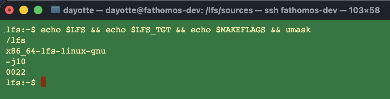 lfs build environment verified.