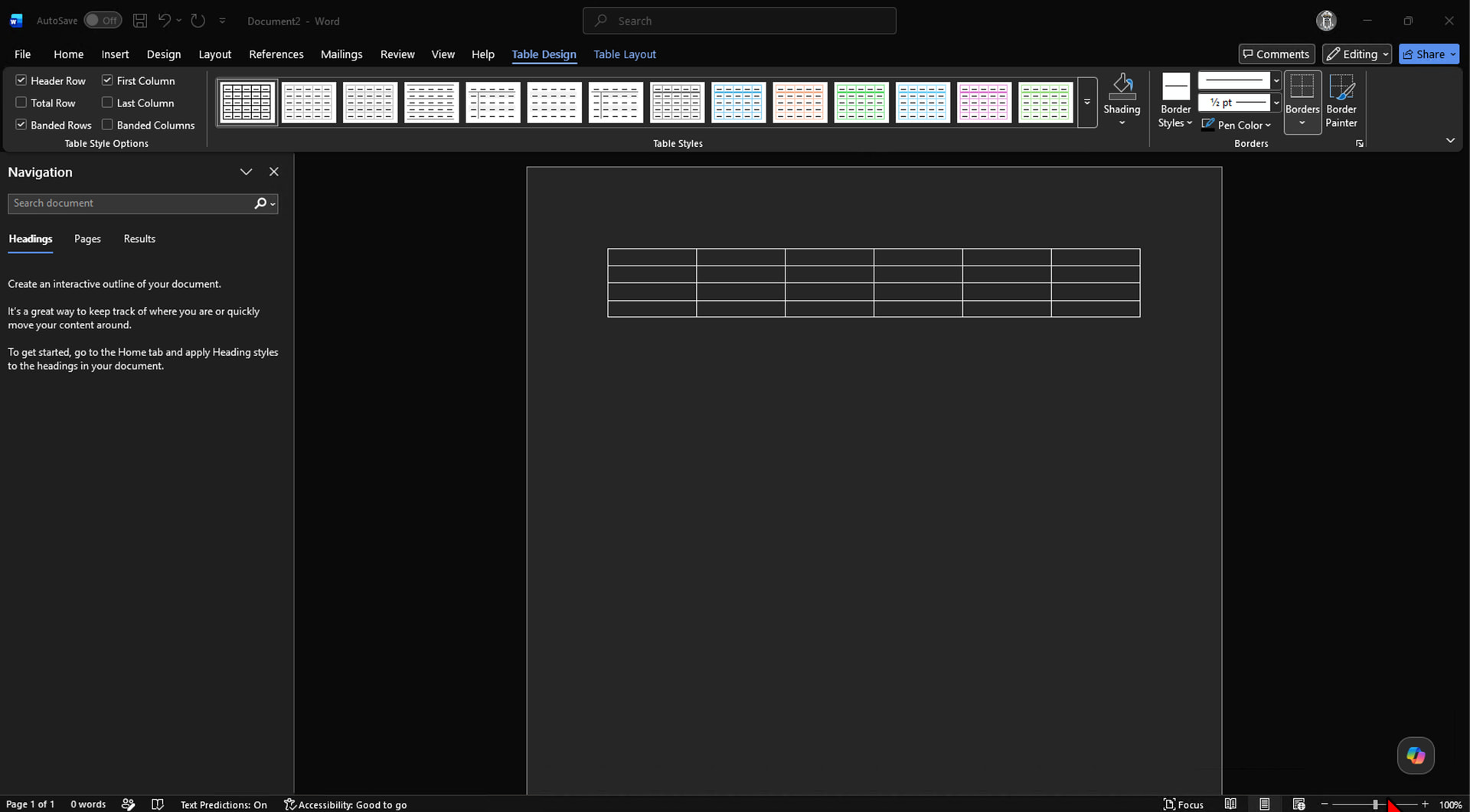 Word-Table-Design