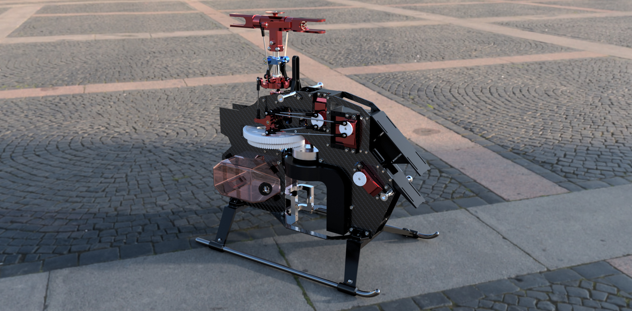 RC helicopter CAD, view 10
