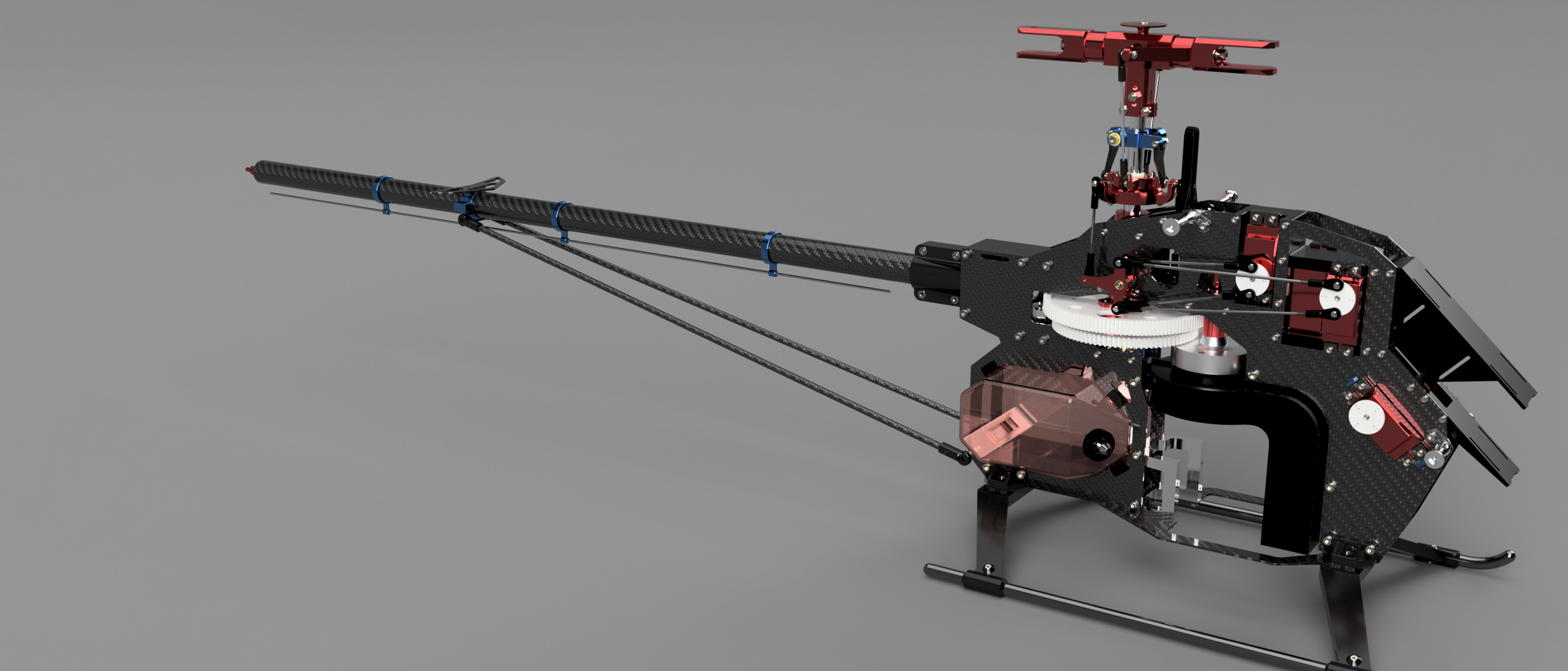 RC helicopter CAD, view 14