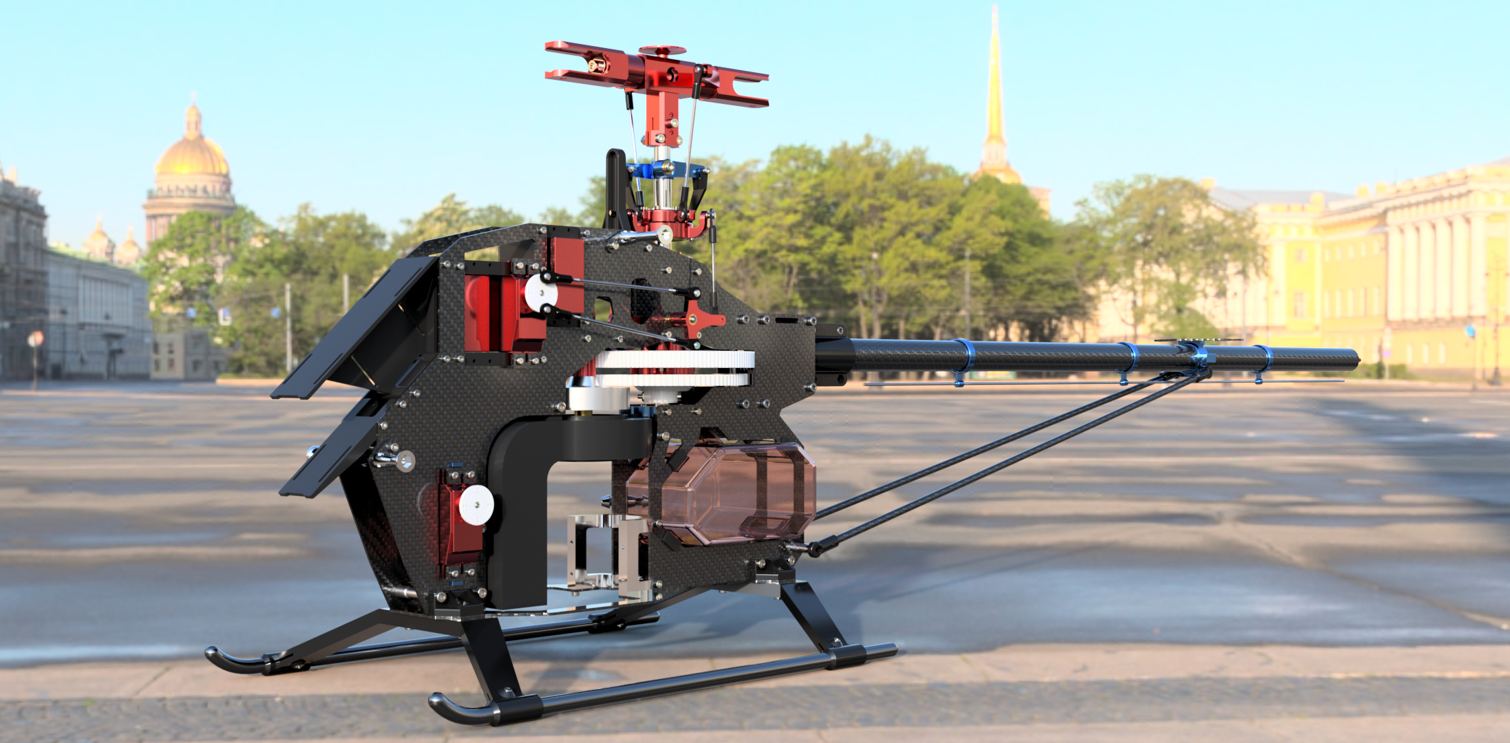 RC helicopter CAD, view 15