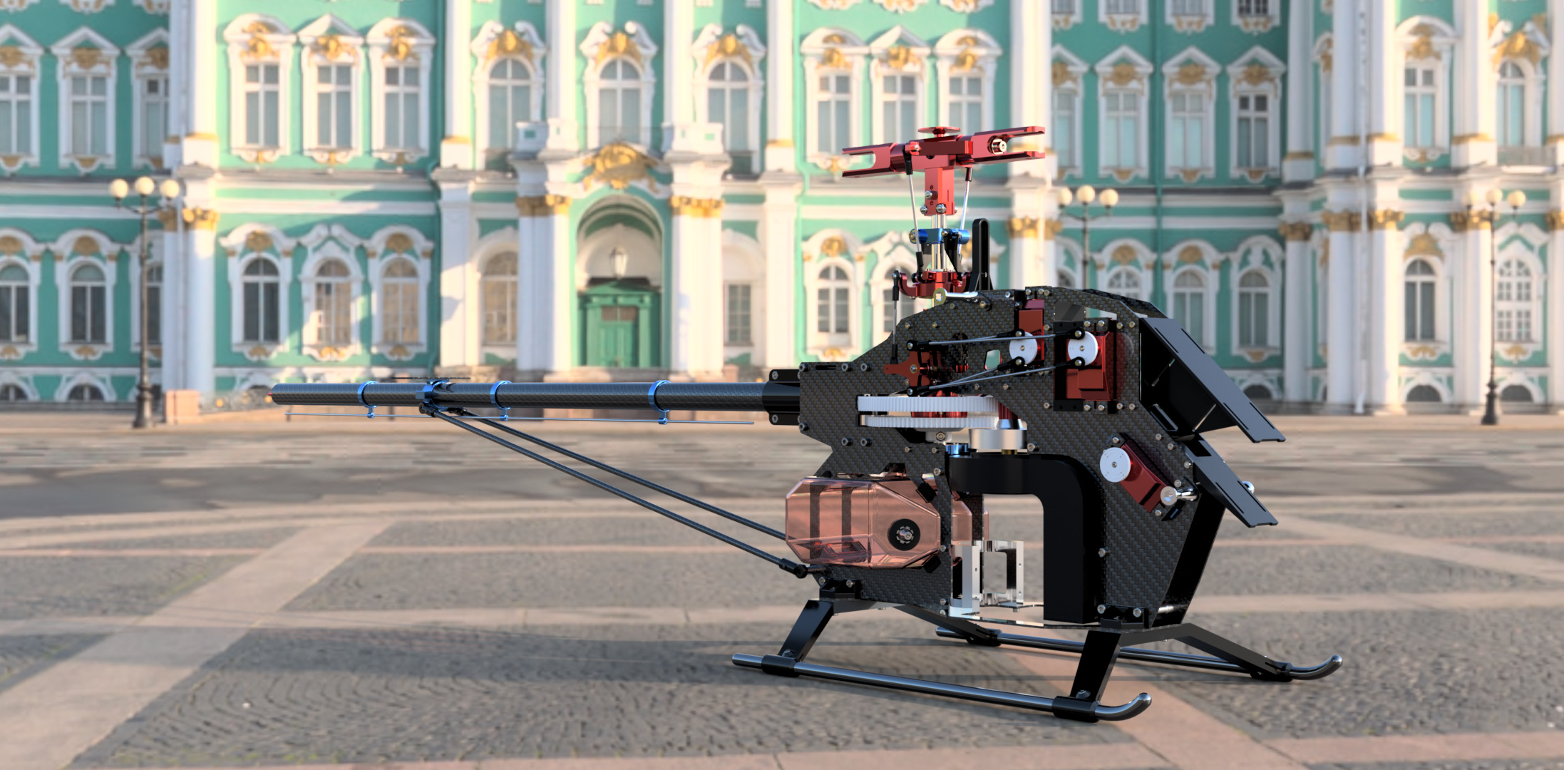 RC helicopter CAD, view 16
