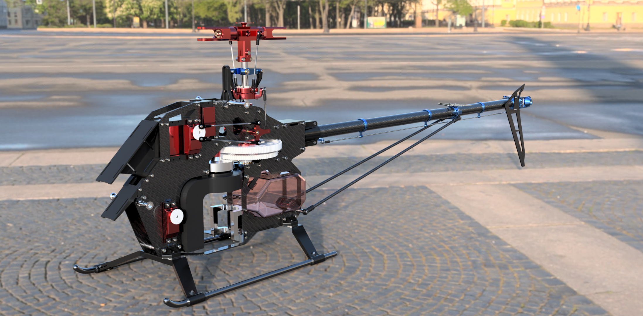 RC helicopter CAD, view 18