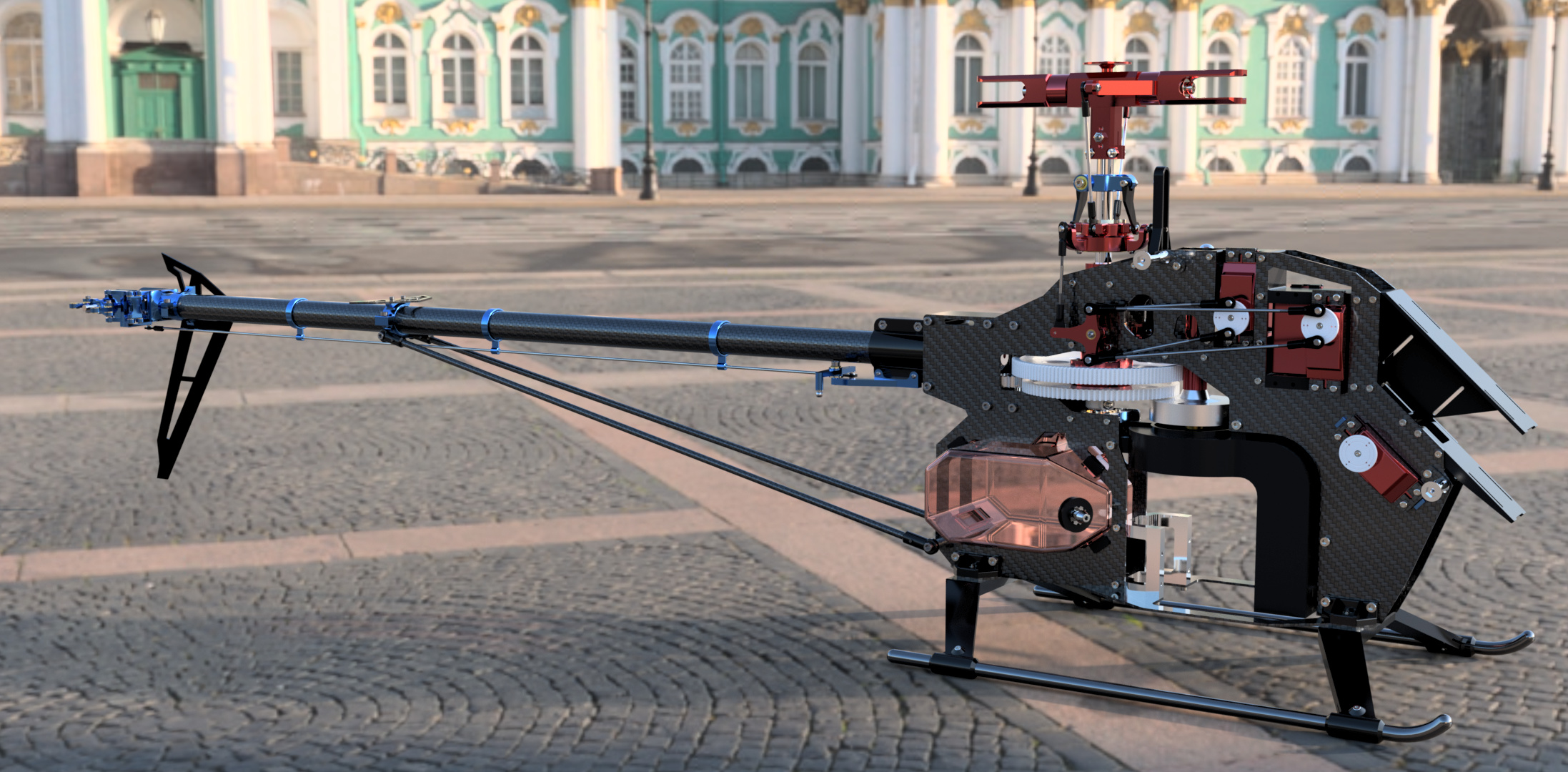 RC helicopter CAD, view 19