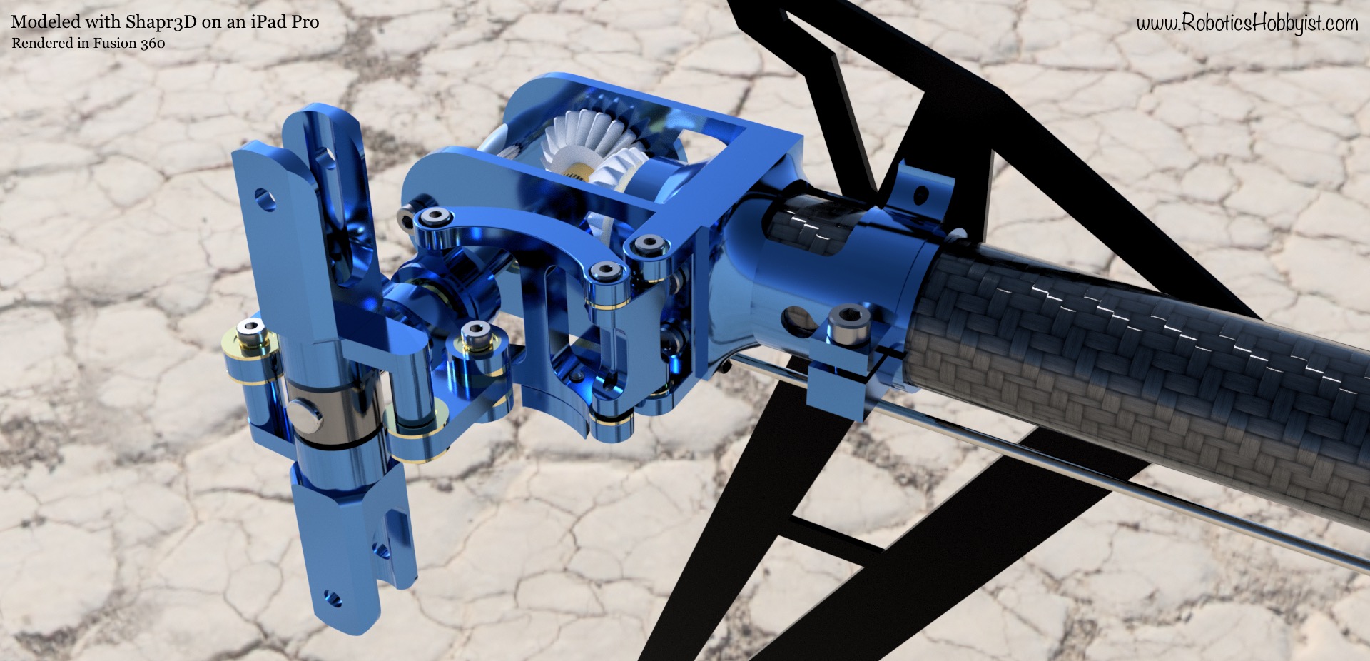 RC helicopter CAD, view 24