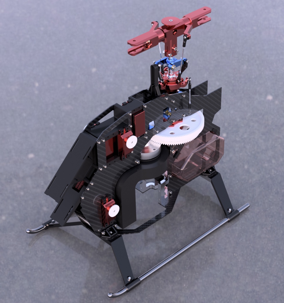 RC helicopter CAD, view 4