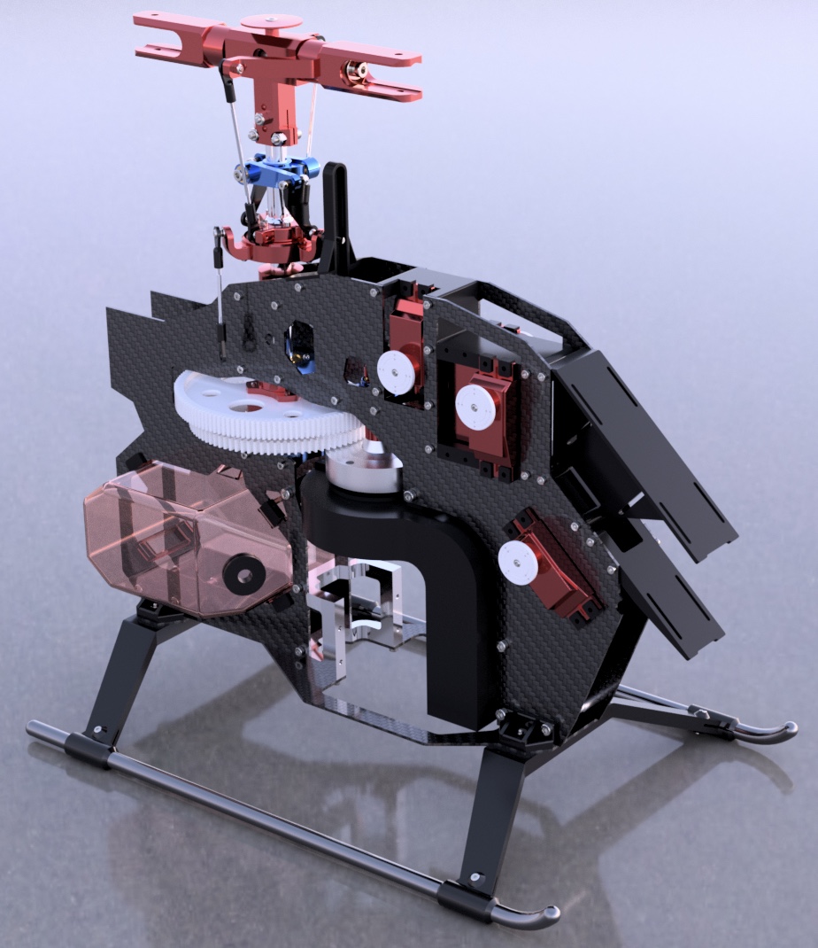 RC helicopter CAD, view 5