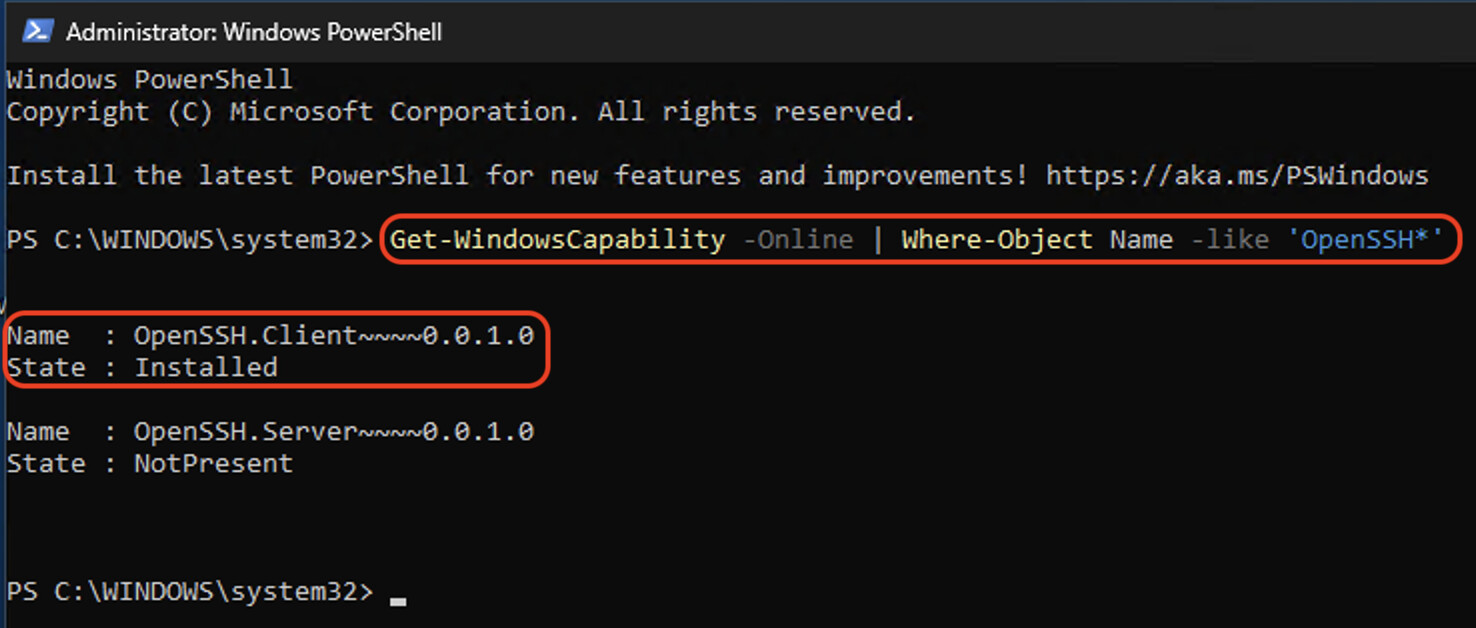 OpenSSH-Installed