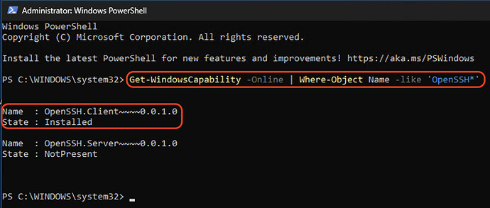 OpenSSH-Installed